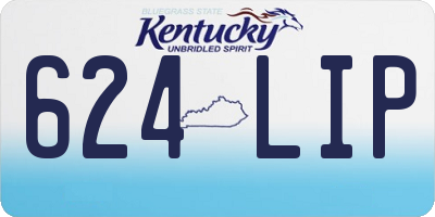 KY license plate 624LIP