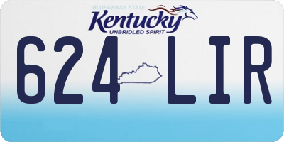 KY license plate 624LIR