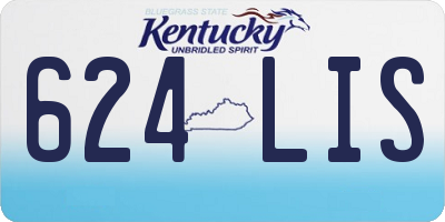 KY license plate 624LIS