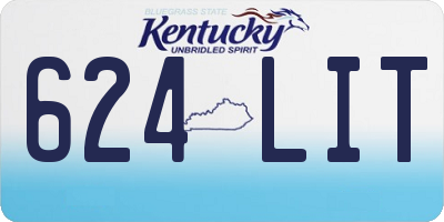 KY license plate 624LIT