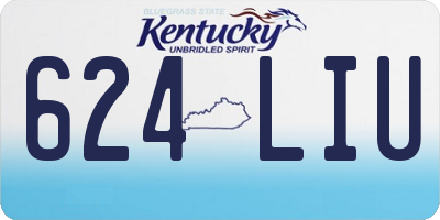 KY license plate 624LIU