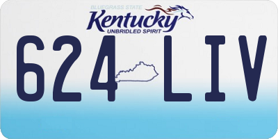 KY license plate 624LIV