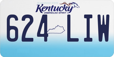 KY license plate 624LIW