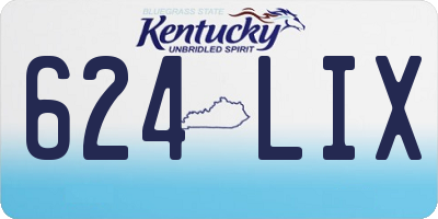 KY license plate 624LIX