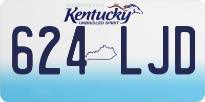 KY license plate 624LJD