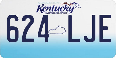 KY license plate 624LJE