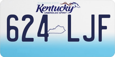 KY license plate 624LJF
