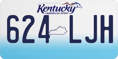 KY license plate 624LJH