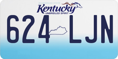 KY license plate 624LJN