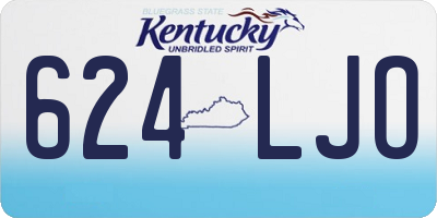 KY license plate 624LJO
