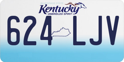 KY license plate 624LJV