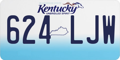 KY license plate 624LJW