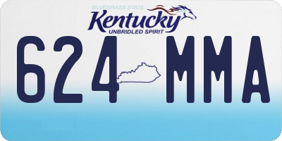 KY license plate 624MMA