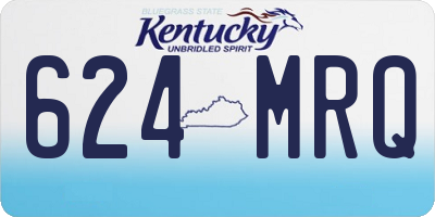 KY license plate 624MRQ