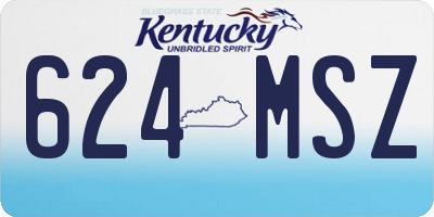 KY license plate 624MSZ