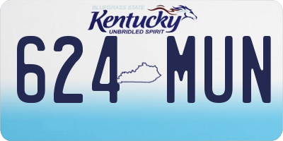 KY license plate 624MUN