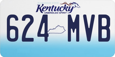KY license plate 624MVB
