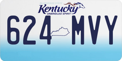 KY license plate 624MVY