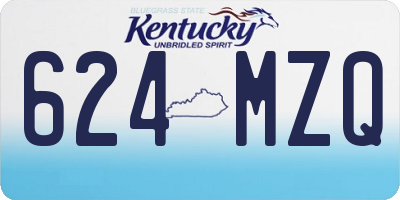 KY license plate 624MZQ