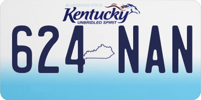 KY license plate 624NAN