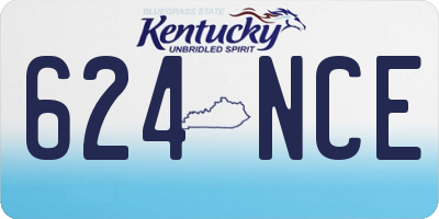 KY license plate 624NCE