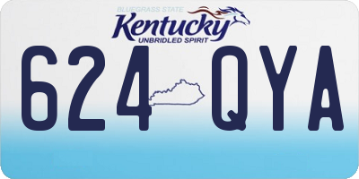 KY license plate 624QYA