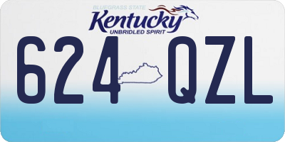 KY license plate 624QZL