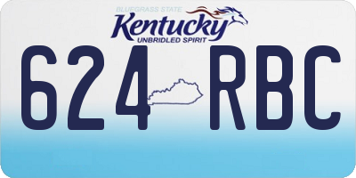 KY license plate 624RBC
