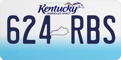 KY license plate 624RBS