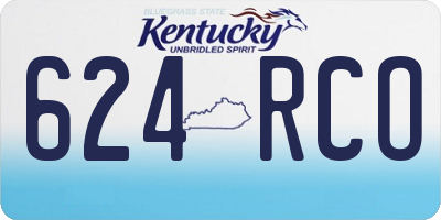 KY license plate 624RCO