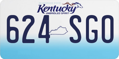 KY license plate 624SGO