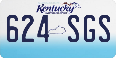 KY license plate 624SGS
