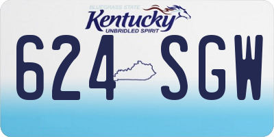 KY license plate 624SGW