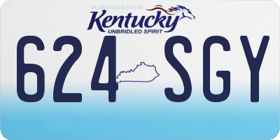 KY license plate 624SGY