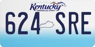 KY license plate 624SRE