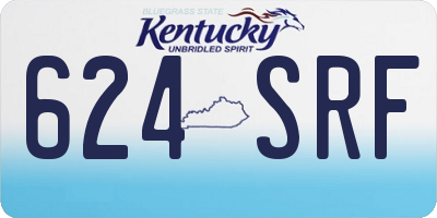 KY license plate 624SRF