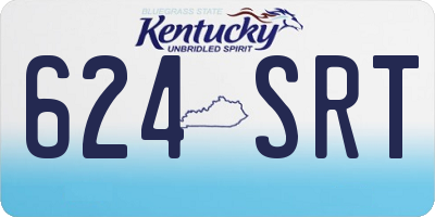 KY license plate 624SRT