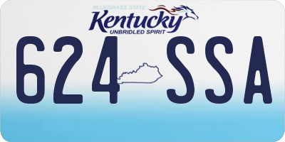 KY license plate 624SSA