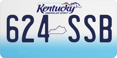KY license plate 624SSB