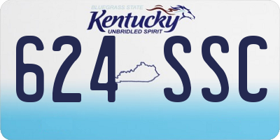 KY license plate 624SSC