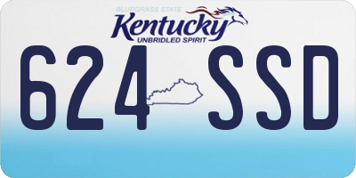 KY license plate 624SSD