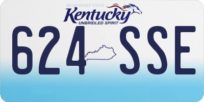 KY license plate 624SSE