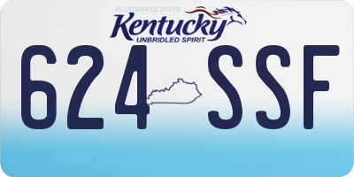 KY license plate 624SSF