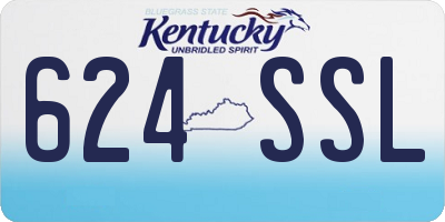 KY license plate 624SSL