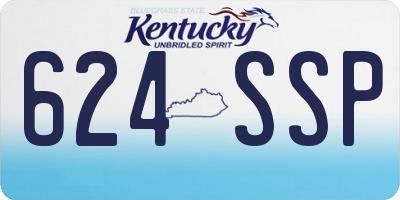 KY license plate 624SSP