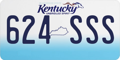 KY license plate 624SSS