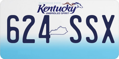 KY license plate 624SSX