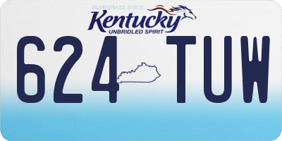 KY license plate 624TUW