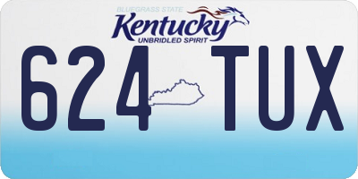 KY license plate 624TUX