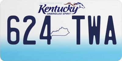 KY license plate 624TWA